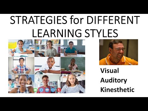 Strategies to Address Different Learning Styles including Visual, Auditory &amp; Kinesthetic